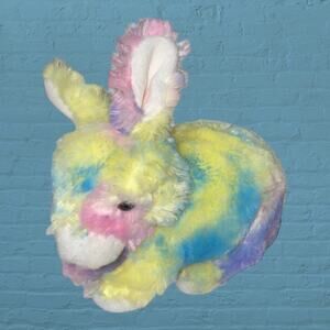 Gund Skiddles Bunny Rabbit Plush 8" Splatter Tie Dye Easter Basket Stuffer Toy